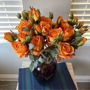 BN 15 Stems Yellow High-Quality Artificial Flowers 3 Stems per Bunch 9-Head Gree